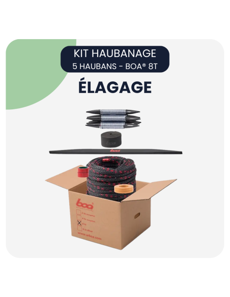 Kit haubanage (5 haubans) - BOA® 8T - ARBOA®