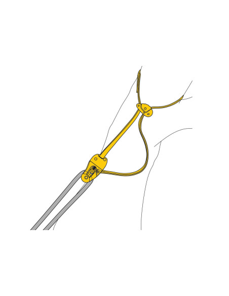 Fausse fourche réglable, avec poulie et boule de ferlette/cochonnet - EJECT - PETZL®