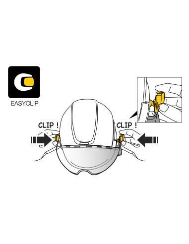 Visière de protection teintée avec système EASYCLIP pour casques VERTEX et STRATO - VIZIR SHADOW - PETZL®