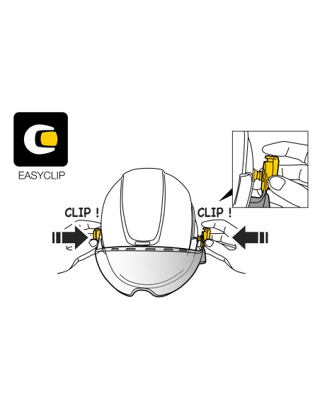 Visière de protection teintée avec système EASYCLIP pour casques VERTEX et STRATO - VIZIR SHADOW - PETZL®