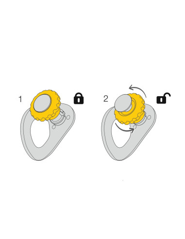 Amarrage amovible ø12mm verrouillable - CŒUR PULSE - PETZL®