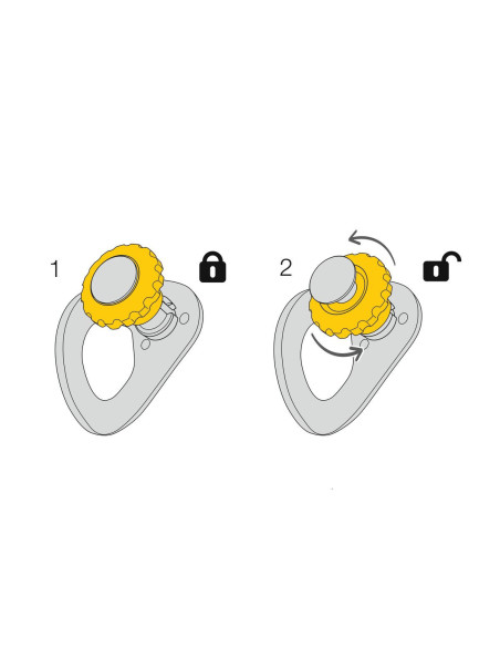 Amarrage amovible ø12mm verrouillable - CŒUR PULSE - PETZL®