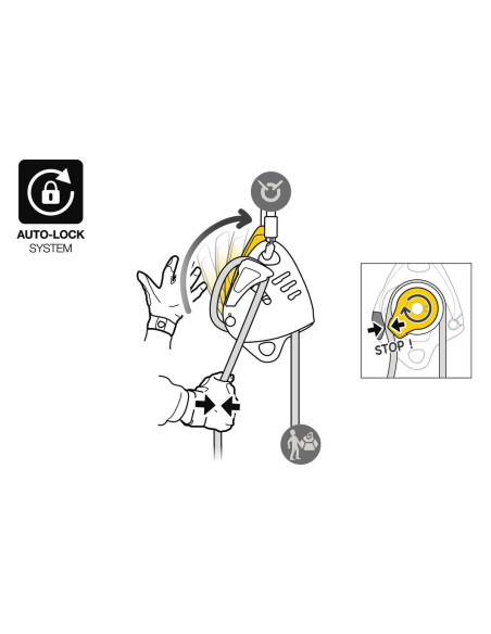 Descendeur avec poulie-bloqueur intégrée - MAESTRO L - PETZL®