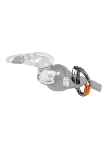 Mousqueton avec ergot de freinage, alu en D triple action - FREINO Z - PETZL®