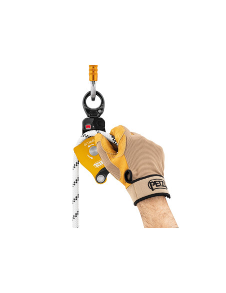 Poulie simple RàB à flasque ouvrante, émerillon et avec un sens de rotation unique - SPIN L1D - PETZL®