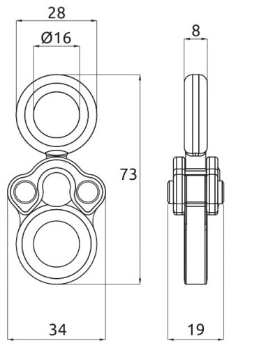 Émerillon ultra compact avec rotule - GYRO 1 - CAMP®