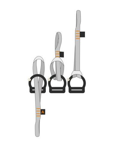 Sangle d'extension amovible avec anneau d'ancrage 100% textile - NEOFEU®