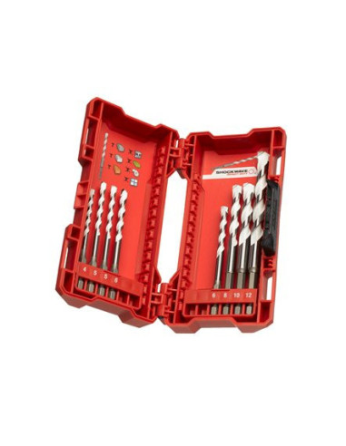 Set 8 foret multi matériaux (4x90 mm, 5 / 5 / 6 / 6 x100 mm, 8 / 10 x 120 mm, 12 x 150 mm) - GAMME CONSOMMABLES - MILWAUKEE®