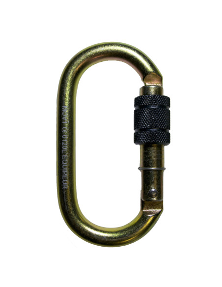 Mousqueton acier ovale à vis - LEO - L'EQUIPEUR® by KRATOS®