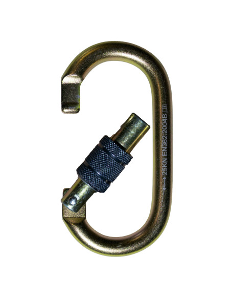 Mousqueton acier ovale à vis - LEO - L'EQUIPEUR® by KRATOS®