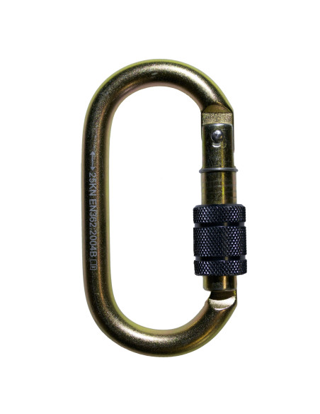 Mousqueton acier ovale à vis - LEO - L'EQUIPEUR® by KRATOS®