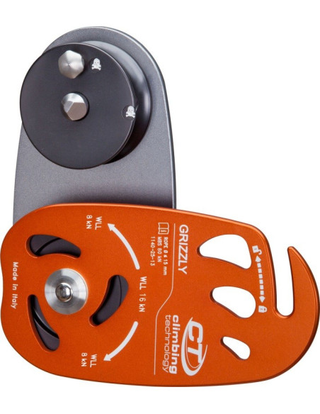 Poulie de démontage verrouillage auto (ø15 max) - GRIZZLY - CLIMBING TECHNOLOGY®