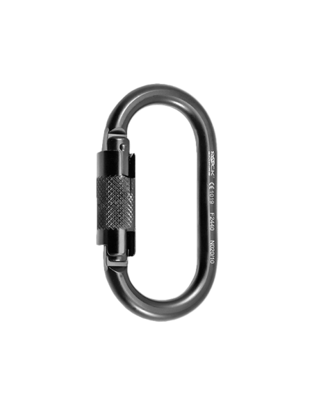 Mousqueton acier oval double action - ROCK EMPIRE®