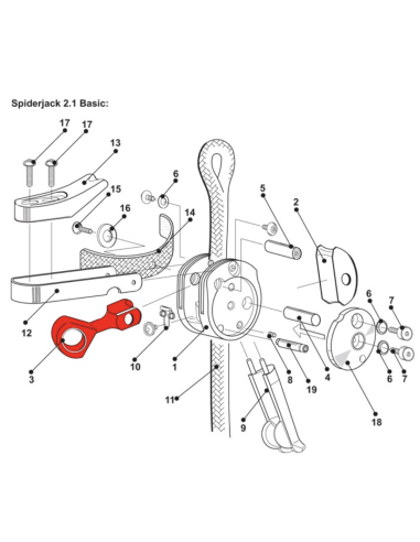Piéce de rechange KARABINER pour POSITIONER ET SPIDERJACK 2.1 - ART®