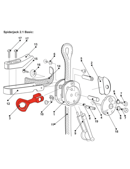 Piéce de rechange KARABINER pour POSITIONER ET SPIDERJACK 2.1 - ART®