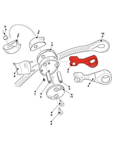 Piéce de rechange KARABINER pour POSITIONER ET SPIDERJACK 2.1 - ART®
