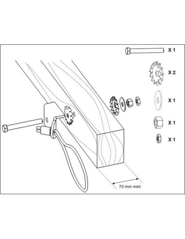 Ancrage toiture câble sous tuile - GM DISTRIBUTION® - GM DISTRIBUTION®