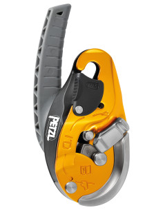 Descendeur auto-freinant avec fonction anti-panique pour les évacuations à l’ancrage - I'D EVAC - PETZL®