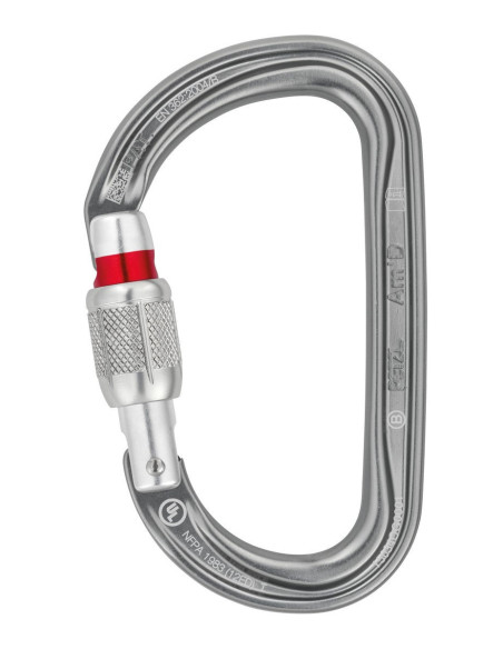 Mousqueton alu en D à vis - AM'D  SCREW - PETZL®