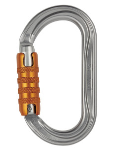 Mousqueton alu oval triple action - OK TRIACT - PETZL®