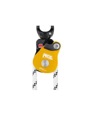Poulie simple RàB à flasque ouvrante avec émerillon - SPIN L1 - PETZL®