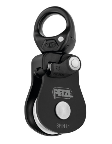 Poulie simple RàB à flasque ouvrante avec émerillon - SPIN L1 - PETZL®