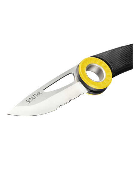 Couteau SPATHA Petzl – mousquetonnable pro | l'équipeur.fr
