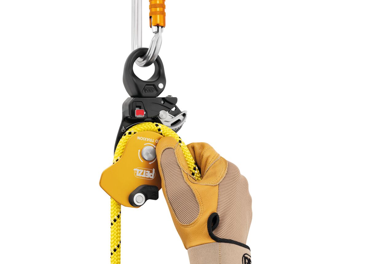 Poulie-bloqueur imperdable haut rendement avec &eacute;merillon - PRO TRAXION - PETZL&reg;