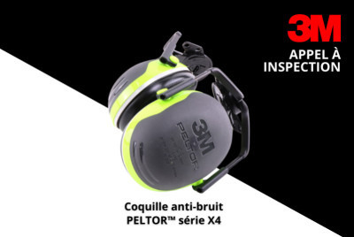 Appel à Inspection - Coquilles antibruit 3M™ PELTOR™ série X4